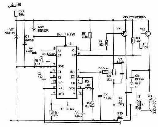 Импульсный преобразователь с В на В Гц